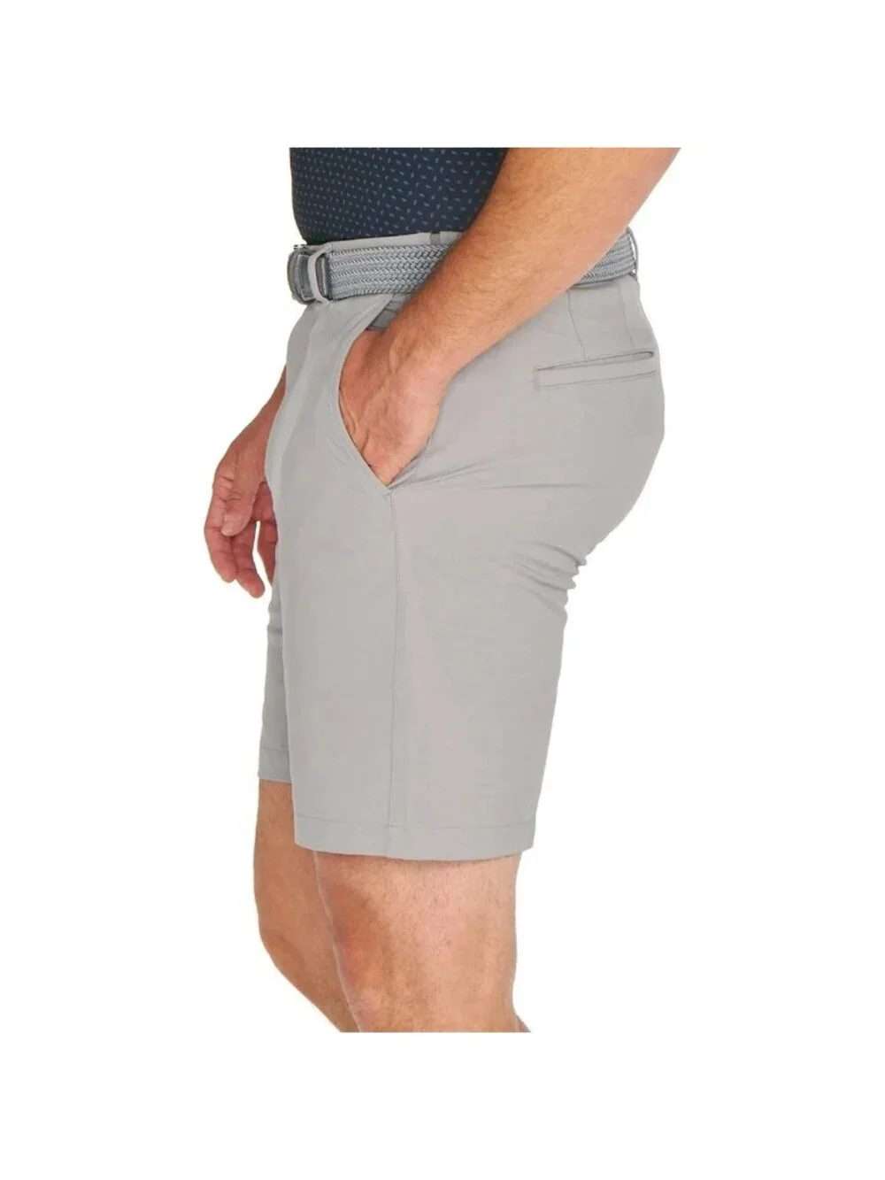 NWT Greg Norman Men's 34 ML75 Stretch Shorts Gray Performance Golf Flex Waist